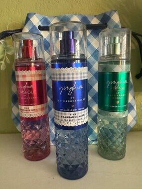 Bath & Body Works Gingham Trio Mist - Pink, Blue, Green